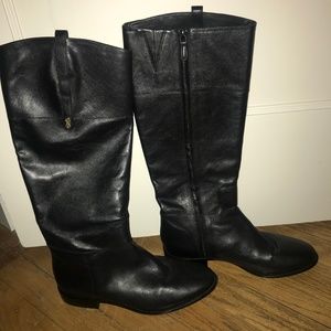 Cole Haan LEATHER riding boots black sz 9